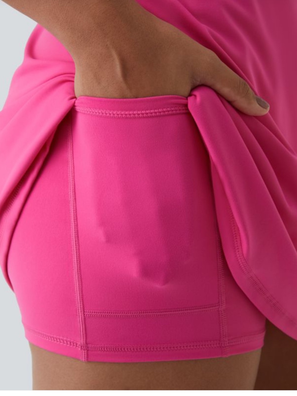 NWT Halara SoftlyZero Plush Backless Active Dress Pink 2X Built-In Shorts - Picture 4 of 5
